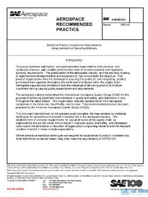 SAE ARP9013/1 PDF