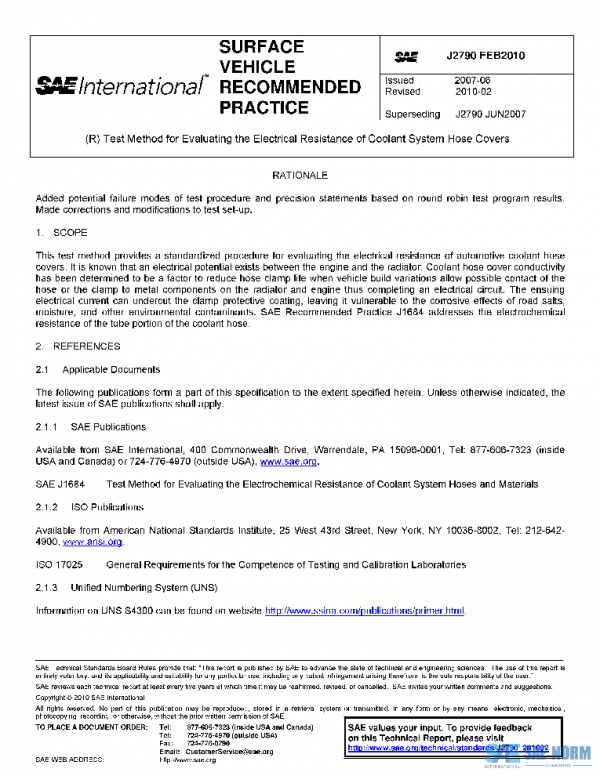SAE J2790_201002 PDF SAE J2790_201002 PDF