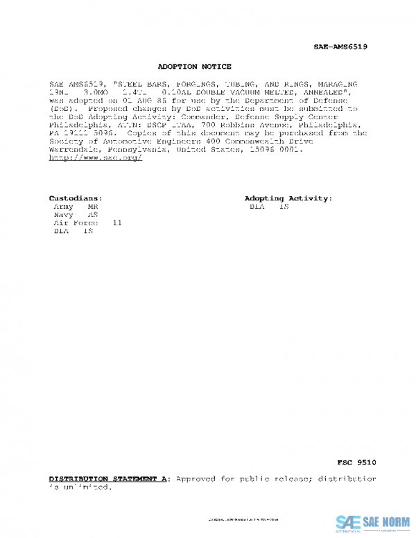 SAE AMS6519A PDF