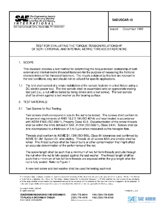 SAE USCAR10 PDF