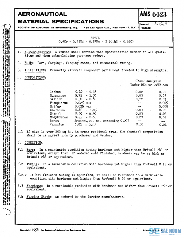 SAE AMS6423 PDF SAE AMS6423 PDF