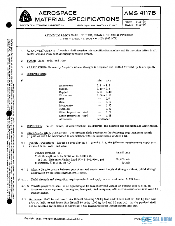 SAE AMS4117B PDF SAE AMS4117B PDF