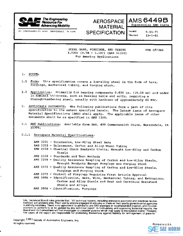 SAE AMS6449B PDF SAE AMS6449B PDF