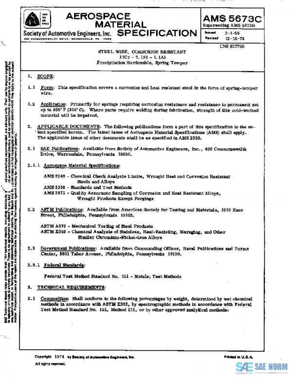 SAE AMS5673C PDF SAE AMS5673C PDF