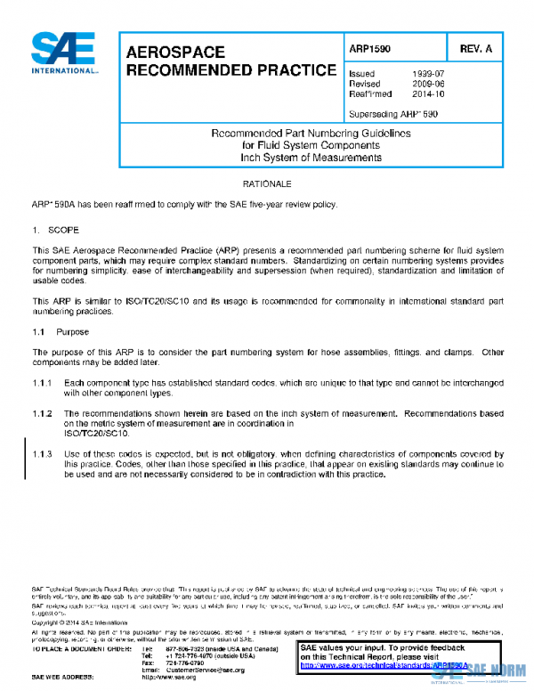 SAE ARP1590A PDF SAE ARP1590A PDF