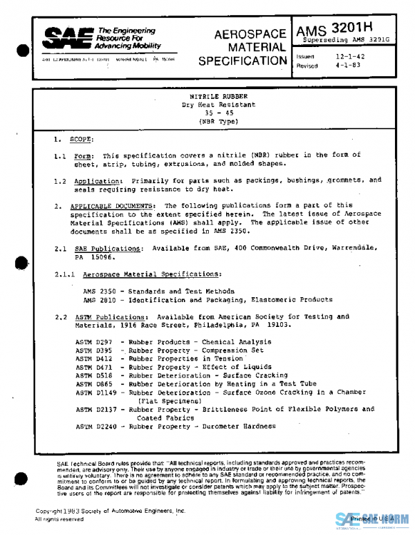 SAE AMS3201H PDF