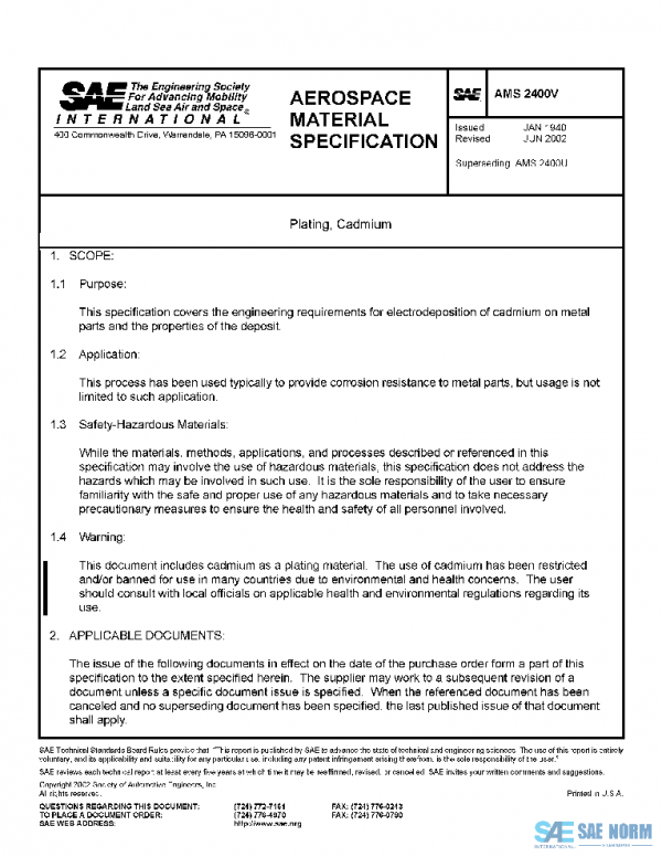 SAE AMS2400V PDF SAE AMS2400V PDF