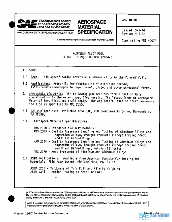 SAE AMS4007B PDF