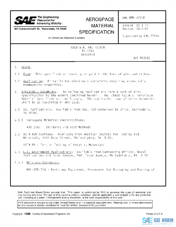 SAE AMS7731B PDF SAE AMS7731B PDF