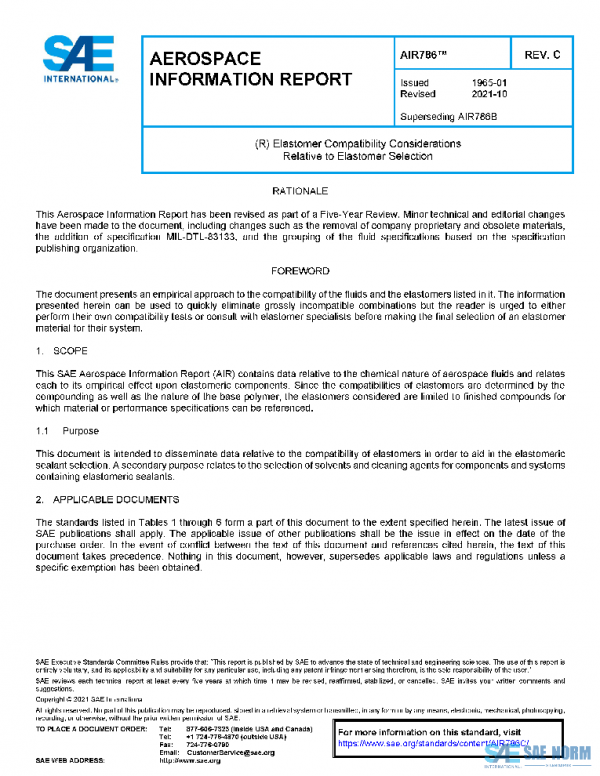 SAE AIR786C PDF SAE AIR786C PDF