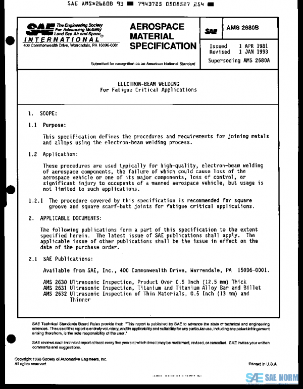 SAE AMS2680B PDF SAE AMS2680B PDF