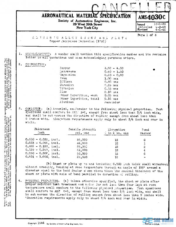 SAE AMS4030C PDF SAE AMS4030C PDF