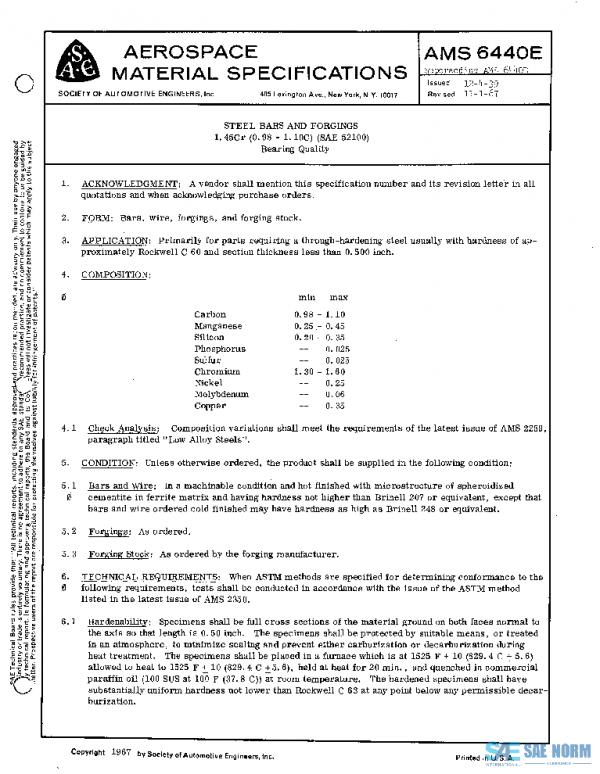 SAE AMS6440E PDF SAE AMS6440E PDF