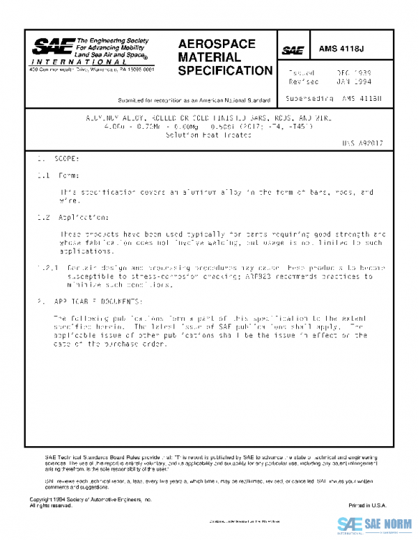 SAE AMS4118J PDF SAE AMS4118J PDF