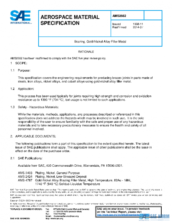 SAE AMS2662 PDF