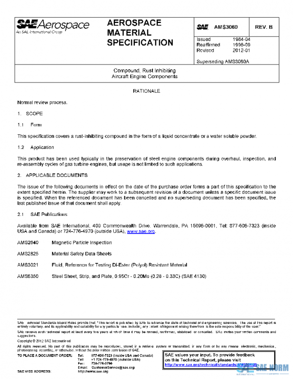 SAE AMS3060B PDF SAE AMS3060B PDF
