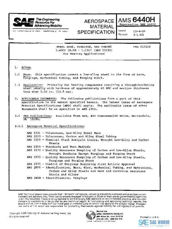 SAE AMS6440H PDF