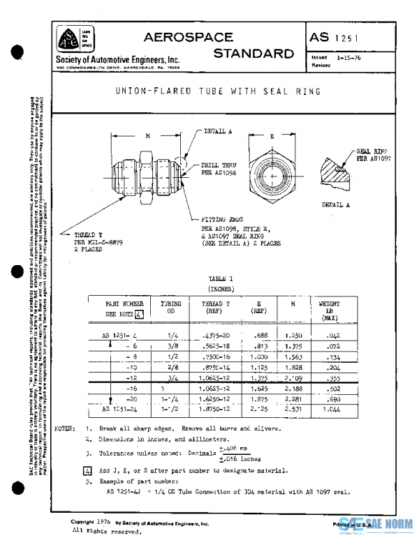 SAE AS1251 PDF