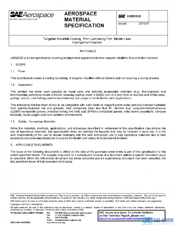 SAE AMS2530 PDF SAE AMS2530 PDF