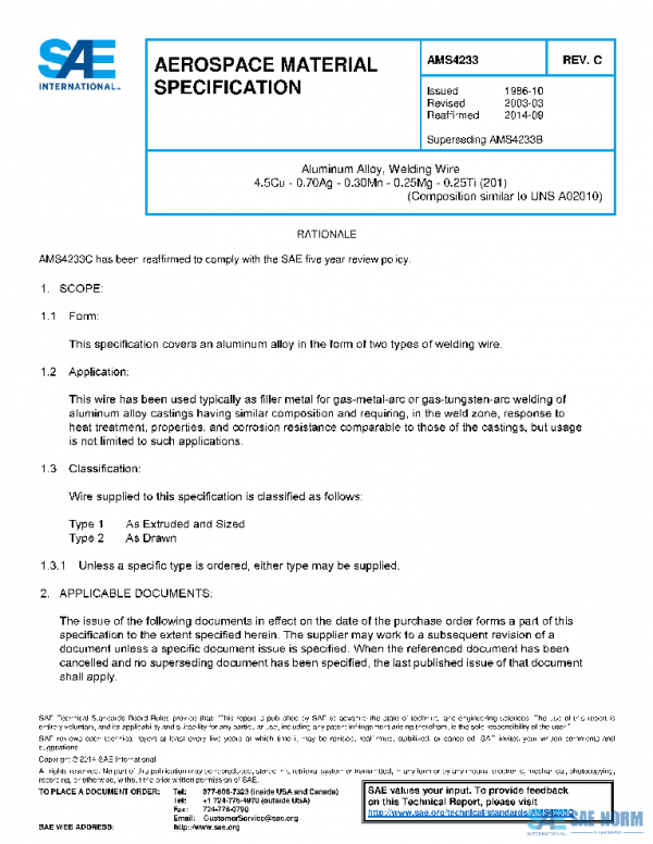 SAE AMS4233C PDF SAE AMS4233C PDF