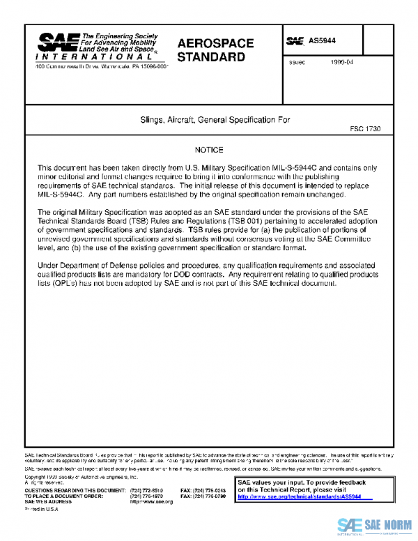 SAE AS5944 PDF SAE AS5944 PDF