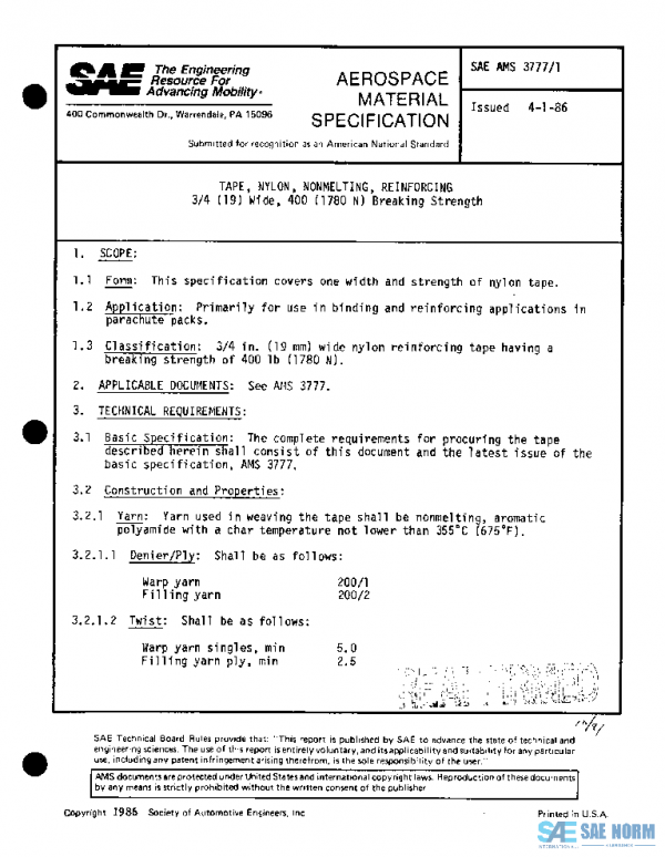 SAE AMS3777/1 PDF