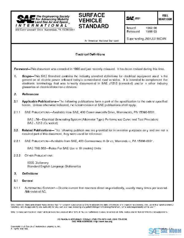 SAE J831_199803 PDF SAE J831_199803 PDF