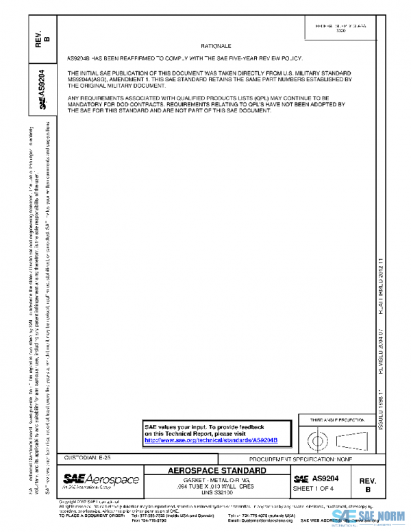SAE AS9204B PDF SAE AS9204B PDF