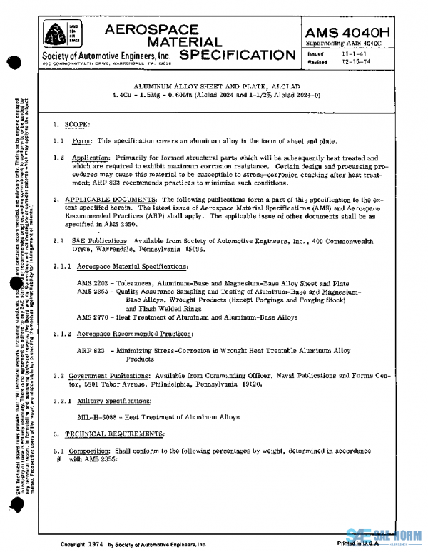 SAE AMS4040H PDF