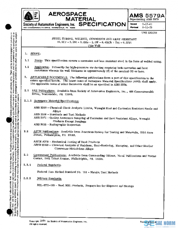 SAE AMS5579A PDF