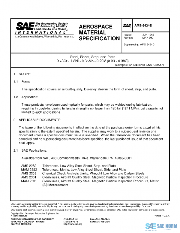 SAE AMS6434E PDF