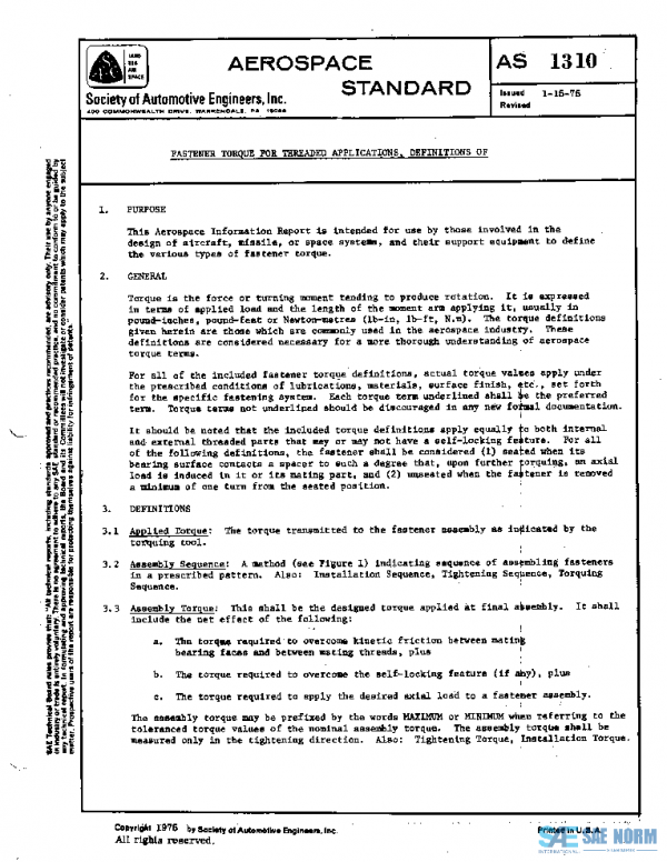SAE AS1310 PDF SAE AS1310 PDF