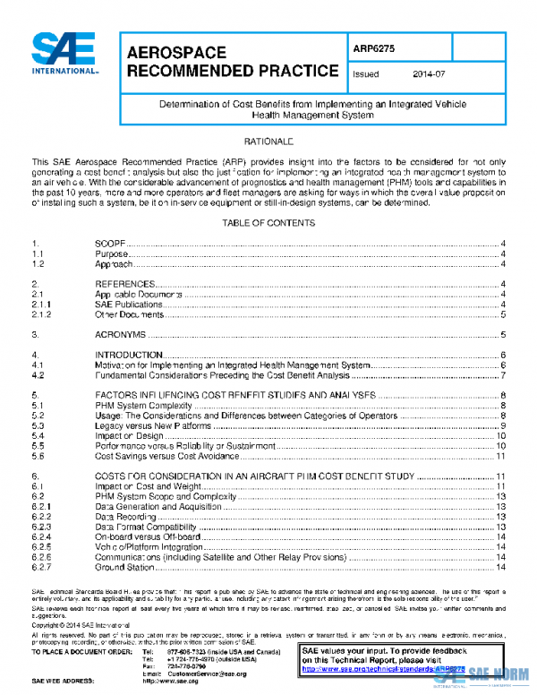 SAE ARP6275 PDF SAE ARP6275 PDF