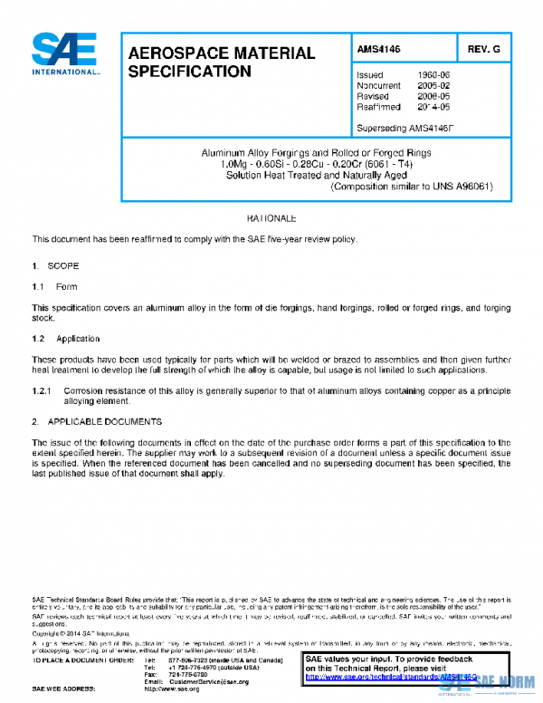 SAE AMS4146G PDF SAE AMS4146G PDF