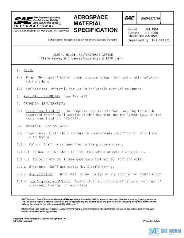 SAE AMS3272/1A PDF