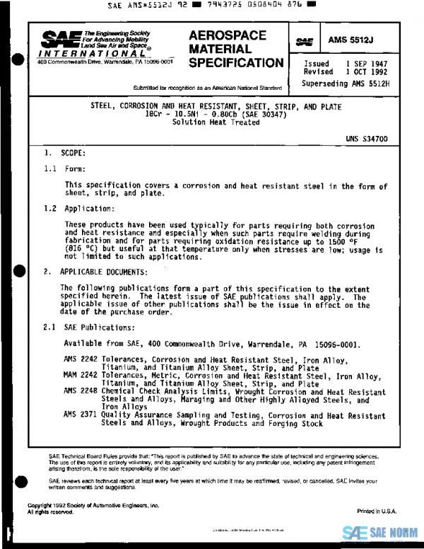 SAE AMS5512J PDF SAE AMS5512J PDF