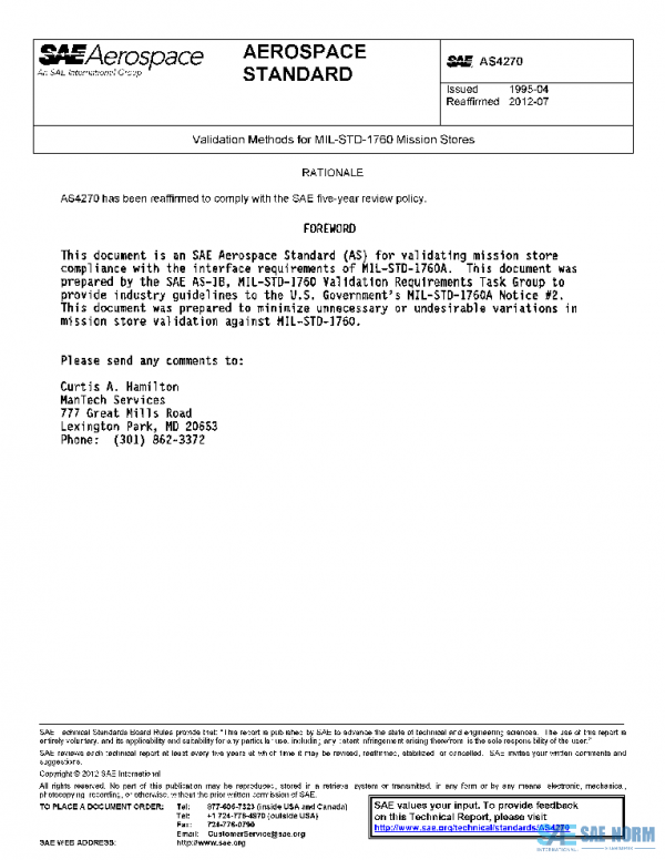 SAE AS4270 PDF SAE AS4270 PDF