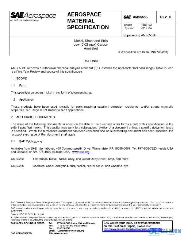 SAE AMS5553G PDF SAE AMS5553G PDF