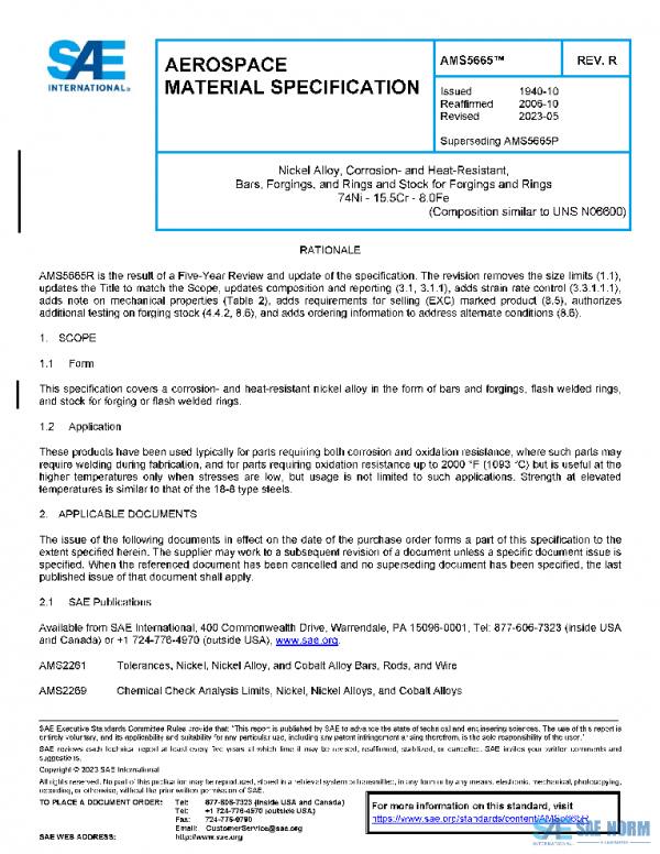 SAE AMS5665R PDF