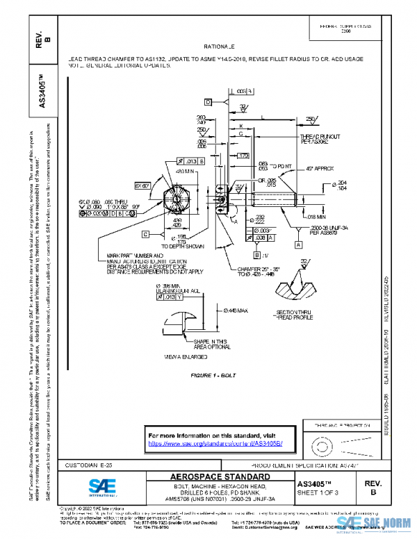 SAE AS3405B PDF SAE AS3405B PDF