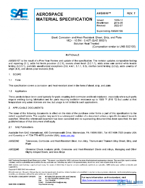 SAE AMS5510T PDF
