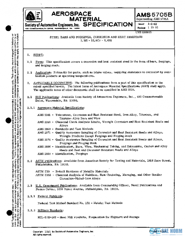 SAE AMS5705B PDF