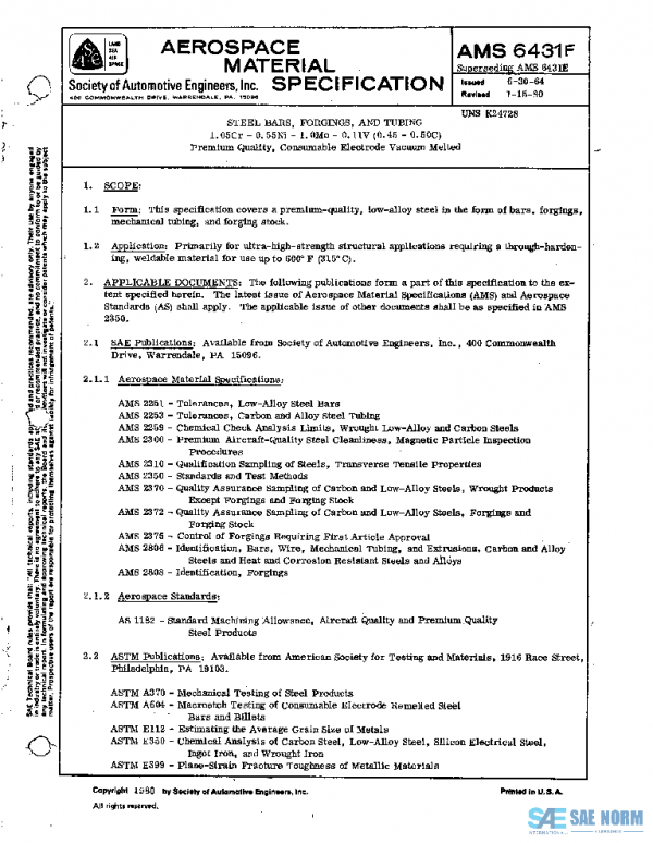 SAE AMS6431F PDF