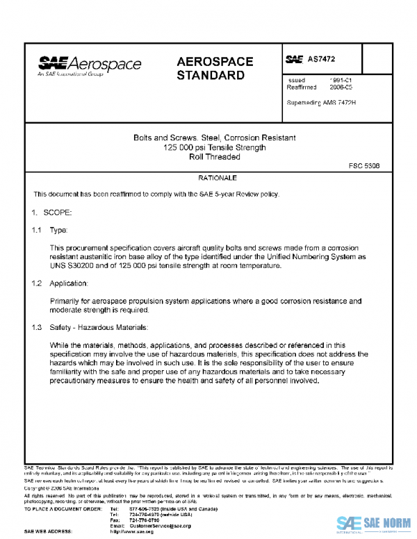 SAE AS7472 PDF SAE AS7472 PDF
