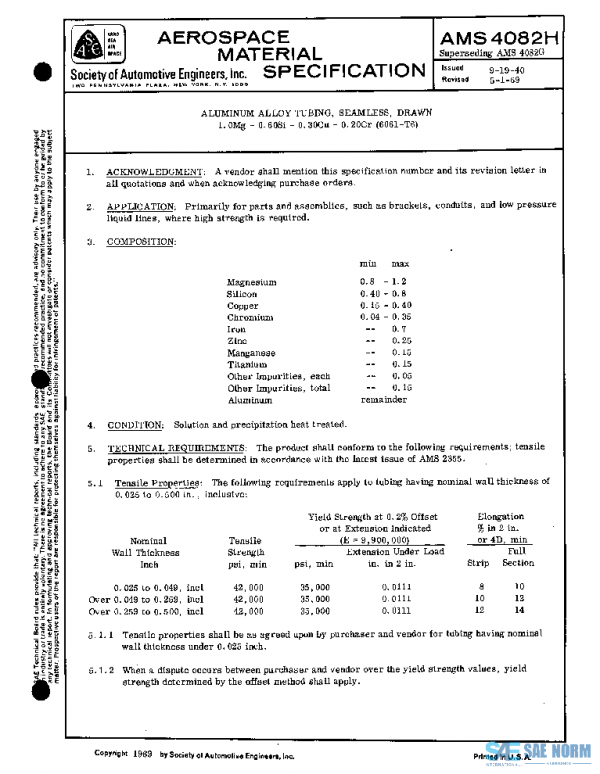 SAE AMS4082H PDF SAE AMS4082H PDF