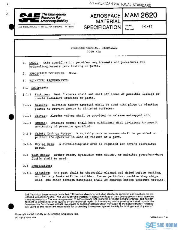 SAE MAM2620 PDF