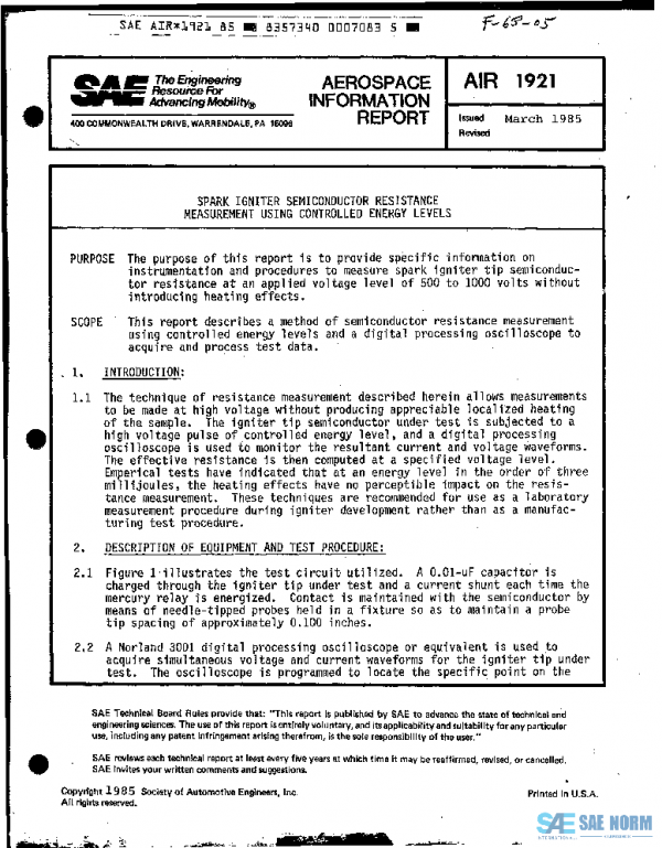 SAE AIR1921 PDF