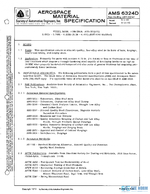 SAE AMS6324D PDF SAE AMS6324D PDF
