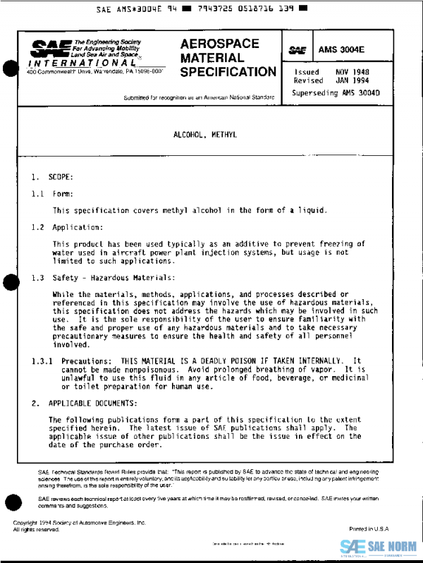SAE AMS3004E PDF SAE AMS3004E PDF