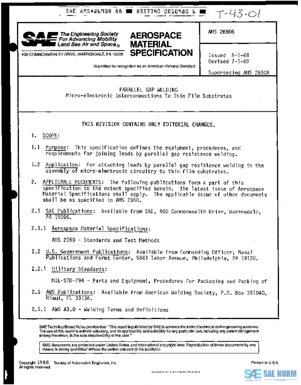 SAE AMS2690B PDF SAE AMS2690B PDF